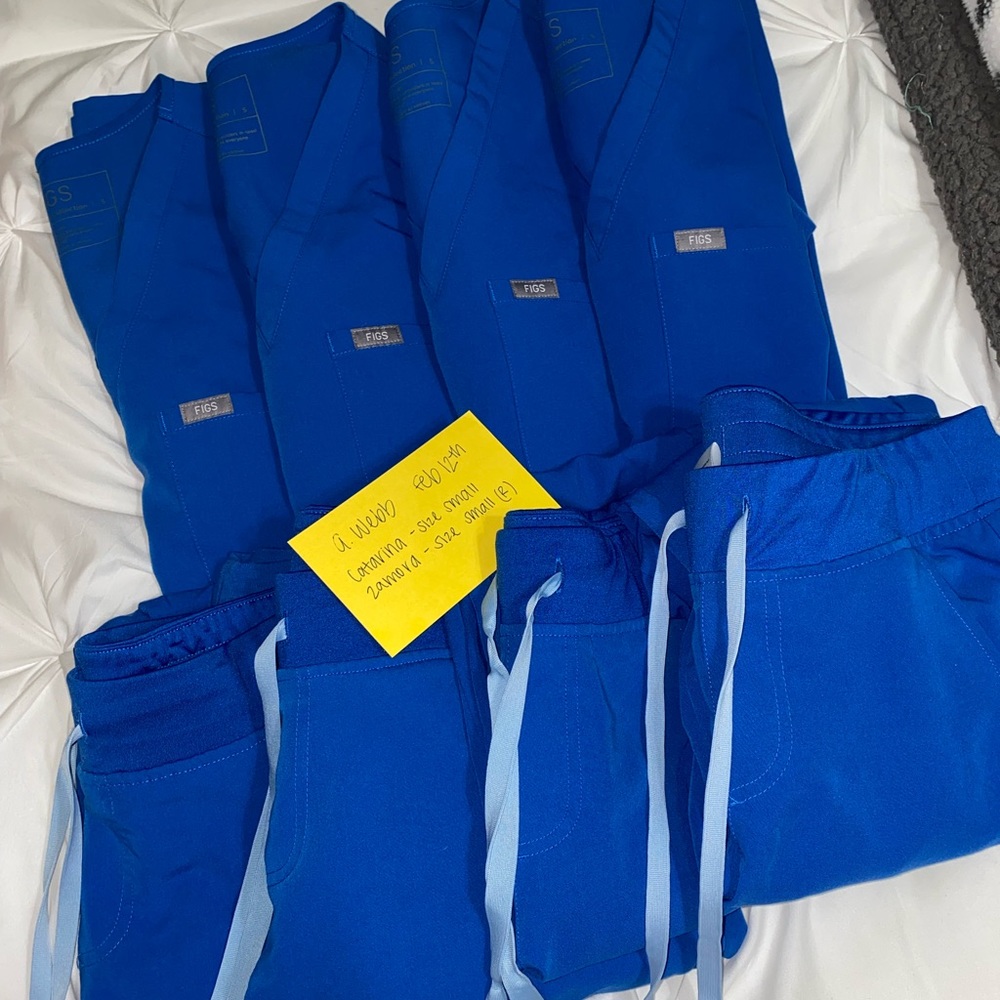 Figs Royal Blue Scrub Sets